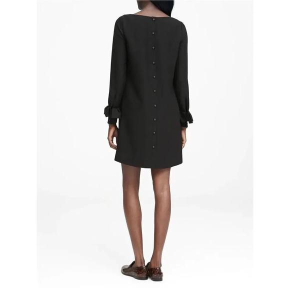 Banana Republic Ruffle-Cuff Button-Back Dress  Sz4 - Picture 1 of 14